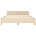 vidaXL Cadre de lit avec tête de lit Crème 140x190 cm Tissu