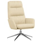 vidaXL Chaise de relaxation Crème Tissu