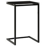 vidaXL Table d'appoint Noir 40x40x60 cm Verre trempé