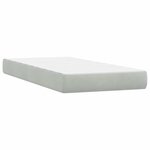 vidaXL Sommier à lattes de lit et matelas et LED gris clair 80x220 cm velours