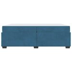 vidaXL Cadre de lit avec matelas Bleu foncé 200 x 200 cm tissu