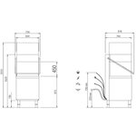 Lave-vaisselle à capot - 15l - panier 500 x 500 mm - colged -  - acier inoxydable724 x744x1529mm