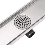 vidaXL Drain de douche linéaire 830 x 140mm Acier inoxydable