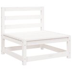 vidaXL Salon de jardin 6 Pièces blanc bois de pin massif