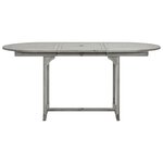 vidaXL Table à dîner de jardin (120-170)x80x75 cm Bois d'acacia massif