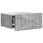 vidaXL Cabinet de chevet mural Gris béton 49 x 34 5 x 24 cm