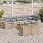 vidaXL Ensemble de canapé de jardin 9 Pièces beige et gris clair