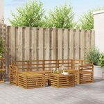 vidaXL Ensemble de canapé d'angle 7 Pièces Naturel Bois d'Acacia Massif