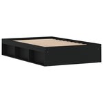 vidaXL Cadre de lit noir 120x190 cm petit double