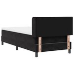 lit box spring vidaXL avec matelas noir 90x190 cm en velours