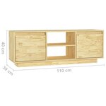 vidaXL Meuble TV 110x30x40 cm bois de pin massif
