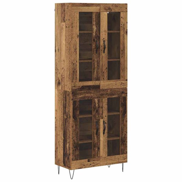 vidaXL Haut Armoire Bois Ancien 69 5 x 34 x 180 cm Bois d'ingénierie