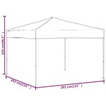 vidaXL Tente de réception pliable Taupe 3x3 m