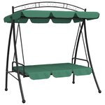 vidaXL Balancelle de jardin avec auvent vert 198 cm tissu et acier