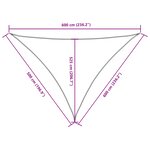 vidaXL Voile de parasol Tissu Oxford triangulaire 5x6x6 m noir