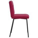 vidaXL Chaises à manger lot de 2 Rouge bordeaux Velours