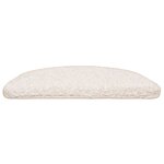 vidaXL Tapis d'escalier 20 pièces 56 x 17 x 3 cm Blanc Demi-rond