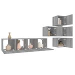 vidaXL Ensemble de meubles TV 6 Pièces Sonoma gris Bois d'ingénierie