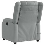 vidaXL Fauteuil de massage inclinable Gris clair Tissu