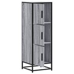 vidaXL Buffet haut sonoma gris 35 5x35x106 5 cm bois ingénierie métal