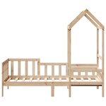 vidaXL Lit de jour avec toit sans matelas 80x200 cm bois massif