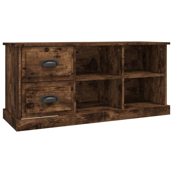 vidaXL Meuble TV chêne fumé 102x35 5x47 5 cm bois d'ingénierie
