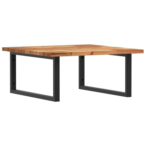 vidaXL Étagère de vasque murale acier et bois massif d'acacia