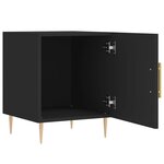 vidaXL Table de chevet noir 40x40x50 cm bois d’ingénierie
