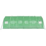 vidaXL Serre avec cadre en acier vert 18 m² 6x3x2 m