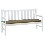 vidaXL Coussin de banc de jardin taupe mélangé 150x50x7 cm tissu