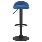 vidaXL Tabouret de bar Bleu Velours