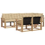 vidaXL Ensemble de canapés d'extérieur 7 pc Blanc et Beige