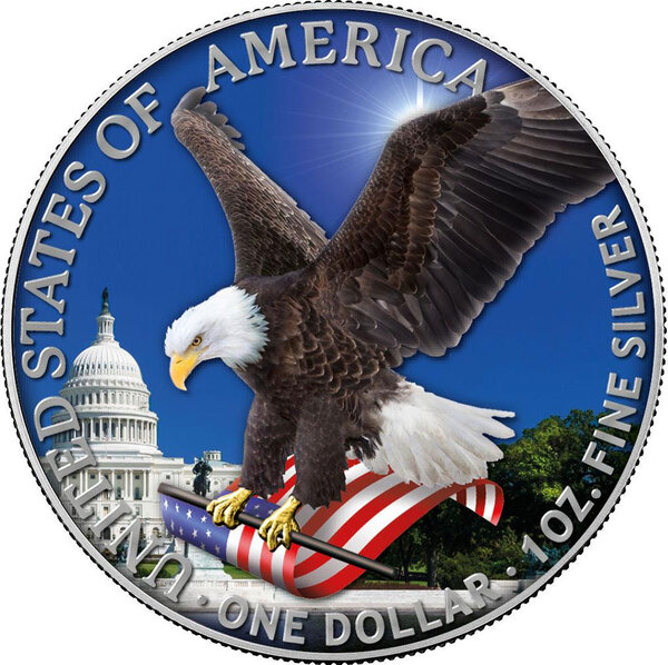 Pièce de monnaie en Argent 1 Dollar g 31.1 (1 oz) Millésime 2023 AMERICAN EAGLE