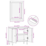 vidaXL Ensemble de meubles salle de bain 2 Pièces bois de manguier massif