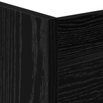 vidaXL Chariot de rangement étroit 3 niveaux Chêne noir Bois conçu