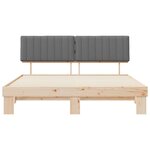 vidaXL Cadre de lit avec tête de lit rembourrée Gris clair
