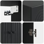 vidaXL Armoire Murale Noir 59 x 31 x 60 cm Bois d'ingénierie
