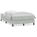 vidaXL Sommier à lattes de lit et matelas gris clair 120x220cm velours