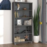 vidaXL Buffet HAMAR Bois massif de pin Gris foncé