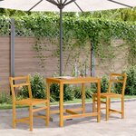 vidaXL Ensemble de balcon 3 Pièces bois d'acacia solide