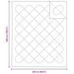 vidaXL Couettes & Duvets Blanc 260 x 220 cm Microfibre