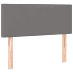 vidaXL Sommier à lattes de lit et matelas et LED Gris foncé 100x200 cm