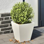 vidaXL Jardinières 2 Pièces blanc 30x30x30 cm acier