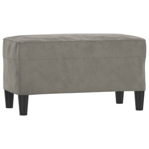 Banc banquette 70 x 35 x 41 cm velours gris clair 02_0010524