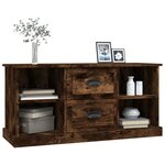 vidaXL Meuble TV chêne fumé 99 5x35 5x48 cm bois d'ingénierie