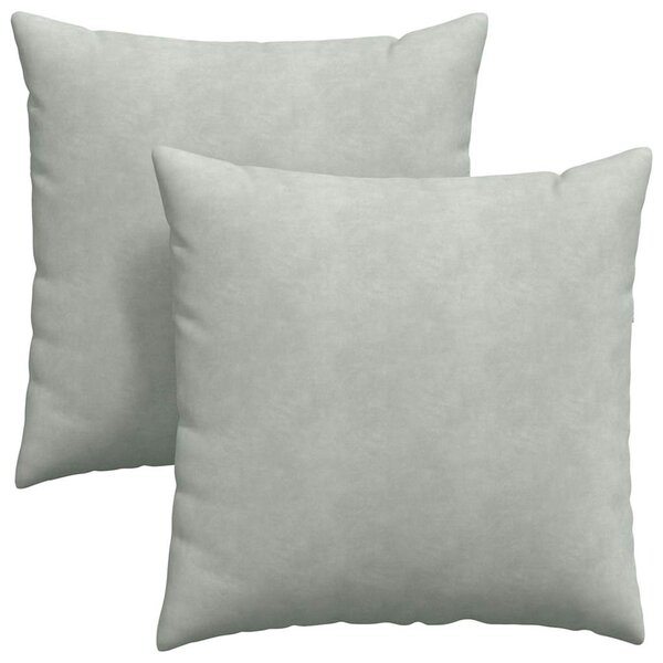 vidaXL Coussins de canapé 2 Pièces Gris clair 80 x 80 cm