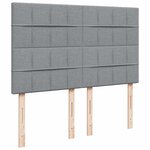 vidaXL Sommier à lattes de lit avec matelas Gris clair 140x200cm Tissu