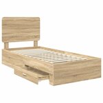 vidaXL Cadre de lit Chêne Sonoma 75 x 190 cm Bois d'ingénierie