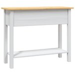 vidaXL Table console Gamme Corona Pin mexicain Blanc 90x34 5x73 cm