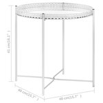 vidaXL Table d'appoint Argenté 40x40x41 cm Verre